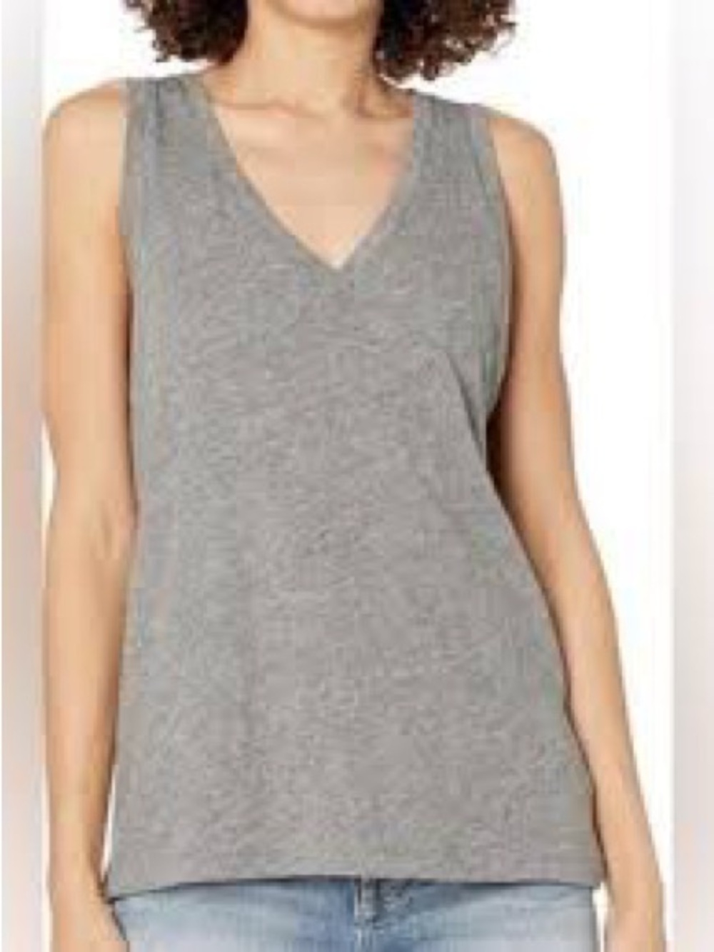 #351- NEW Madewell Gray V-Neck Tank Top